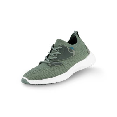 Vessi Everyday Move Women's Waterproof Sneakers Grey Green | CA-47284
