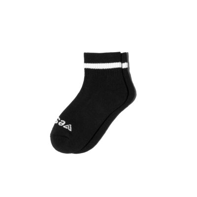 Vessi Mid Crew Socks Kids' Socks Black | CA-07833